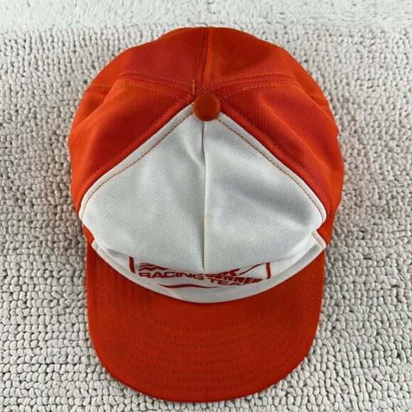 Vintage Hardees Racing Team Snapback Trucker Hat OSFA Two Tone Road Runner Cap - Picture 2 of 9